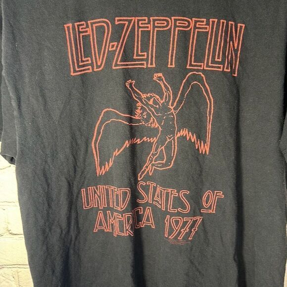 Led Zeppelin Vintage 00s United States Of America 1977 Remake 2007 Hanes L Large - Picture 2 of 7
